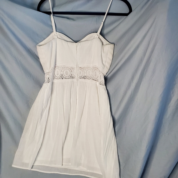 221- Iz Buyer Juniors' white sz 13 dress. straps see through lace under bodice - Picture 9 of 16